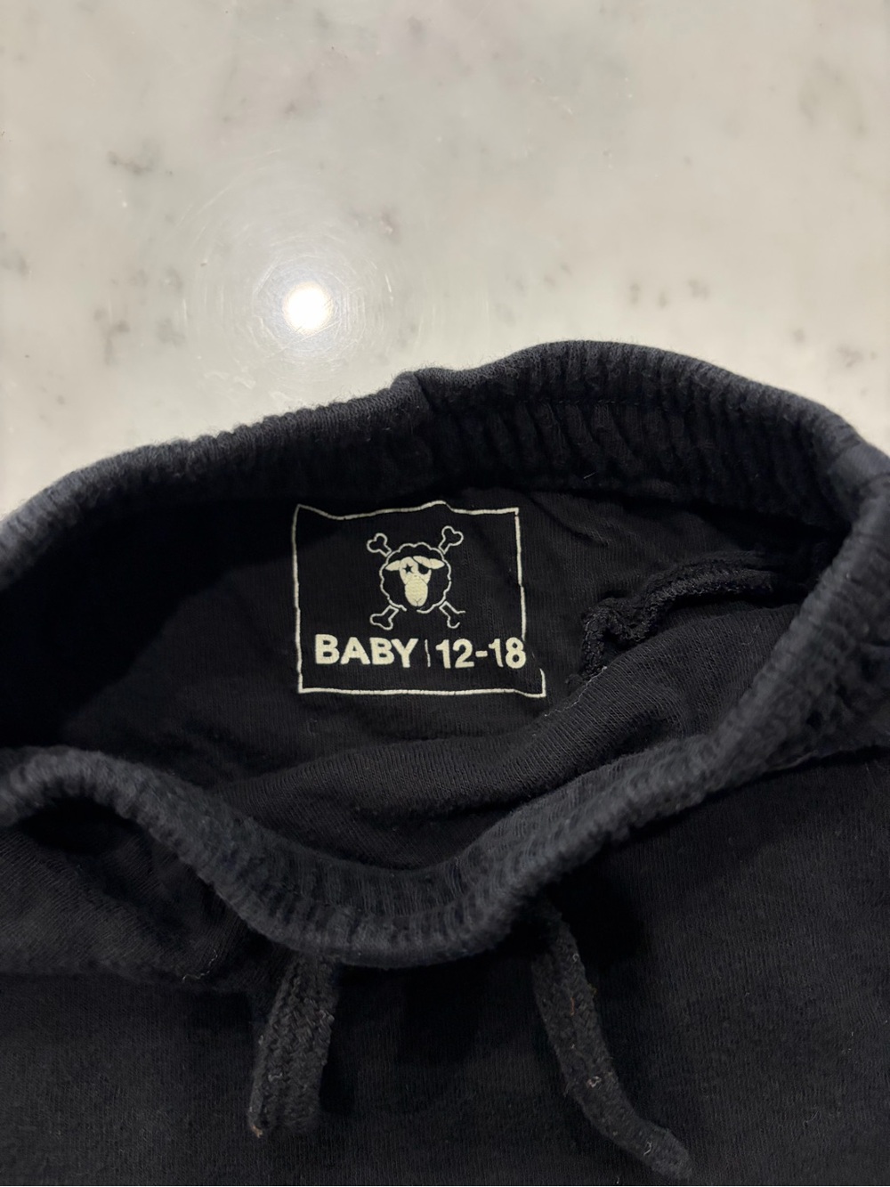 nununu Kids Black Cotton Drawstring Shorts - Picture 3 of 3